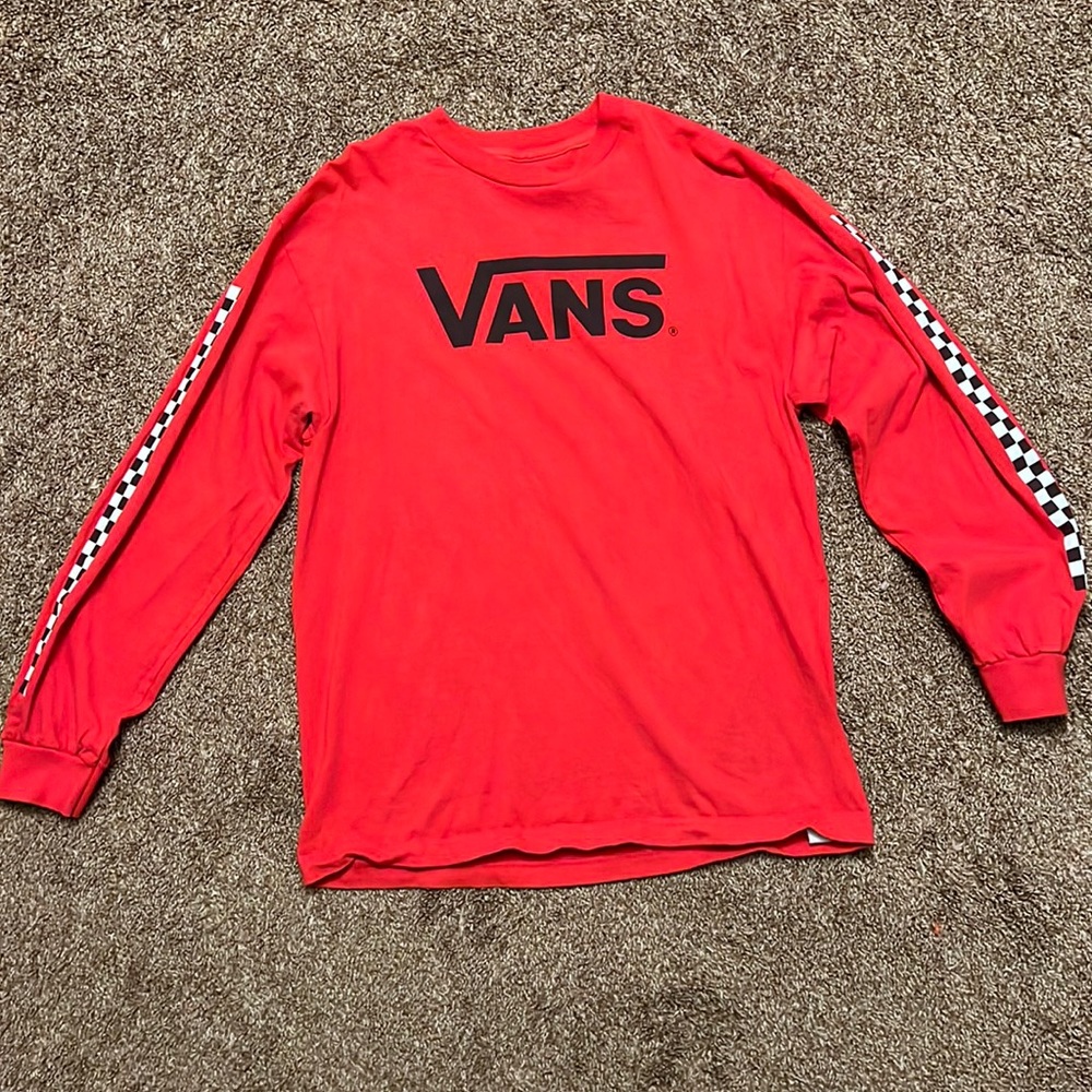 Red Vans long sleeve shirt